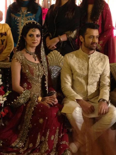 Pictures from Pakistani singer Atif Aslam's wedding and reception
