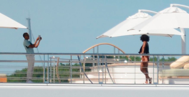 Image result for obamas in super yacht