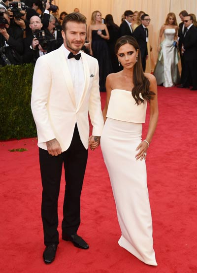 Met Gala: David and Victoria Beckham's white out - Entertainment ...