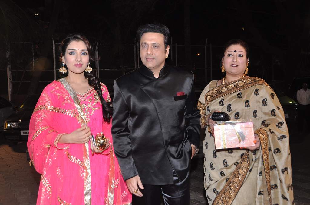 Govinda came with his wife Sunita and daughter Narmada. 